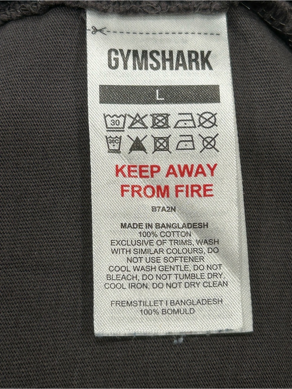Gymshark Black Long-Sleeve Crewneck Tee Size Large - Picture 7 of 7